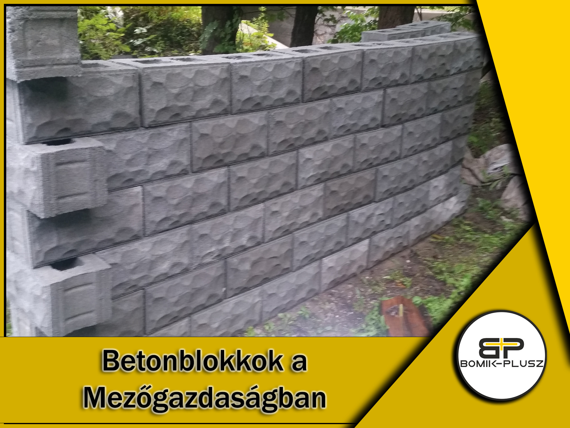 Bomik-Plusz betonblokkokból épített