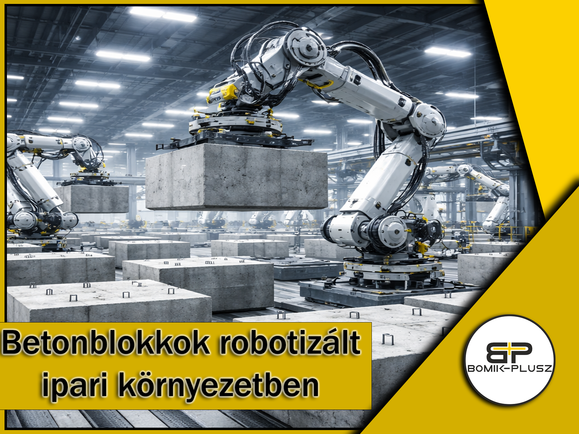 Robotizált ipari létesítmény betonblokkokkal – Bomik‑Plusz Kft.