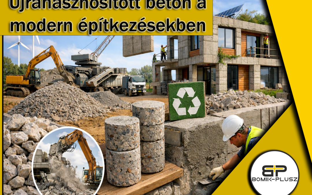 🌱 Újrahasznosított beton a modern építkezésekben – körforgásos megoldások a Bomik‑Plusztól