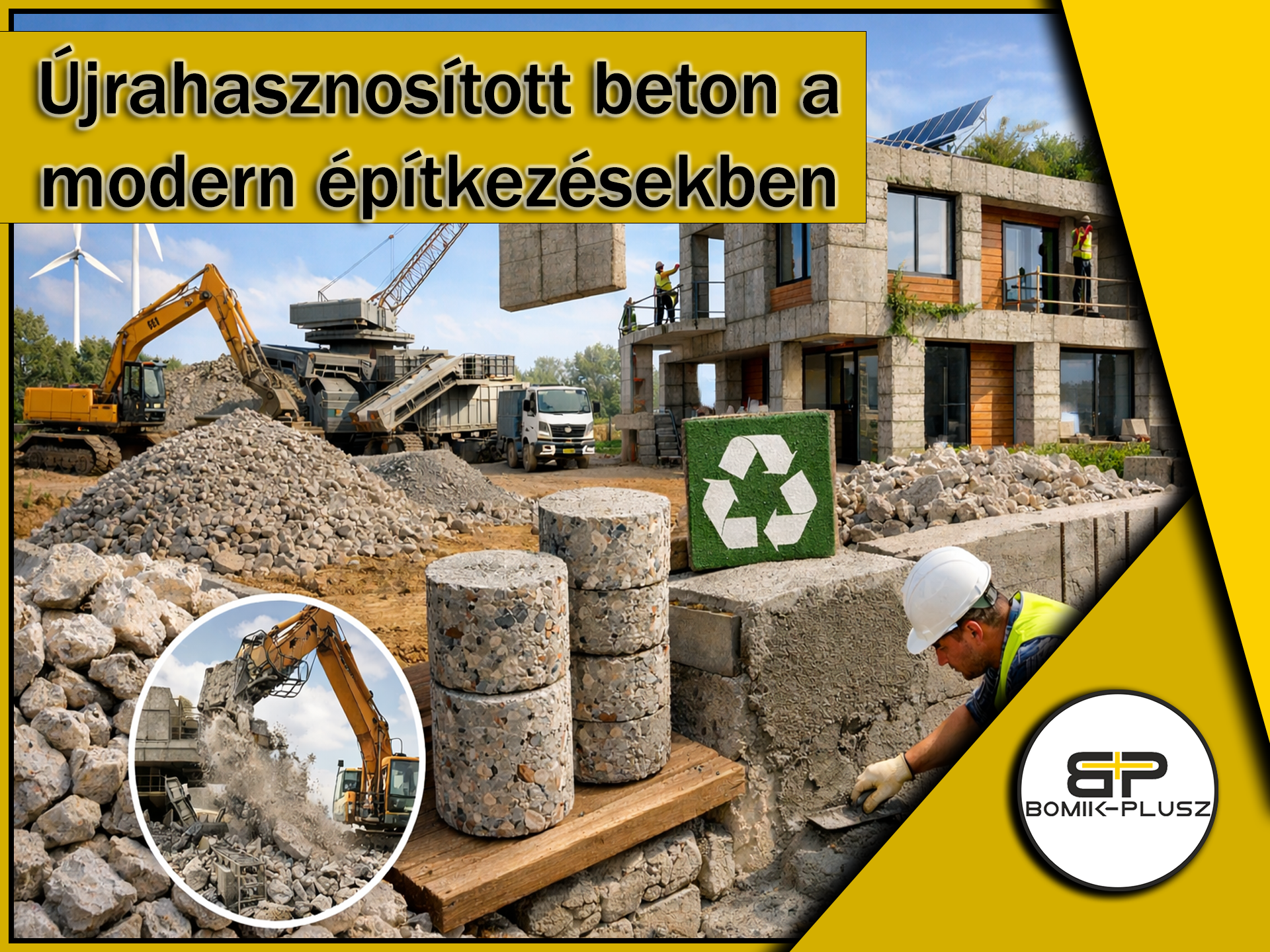 Újrahasznosított beton a modern építkezésekben
