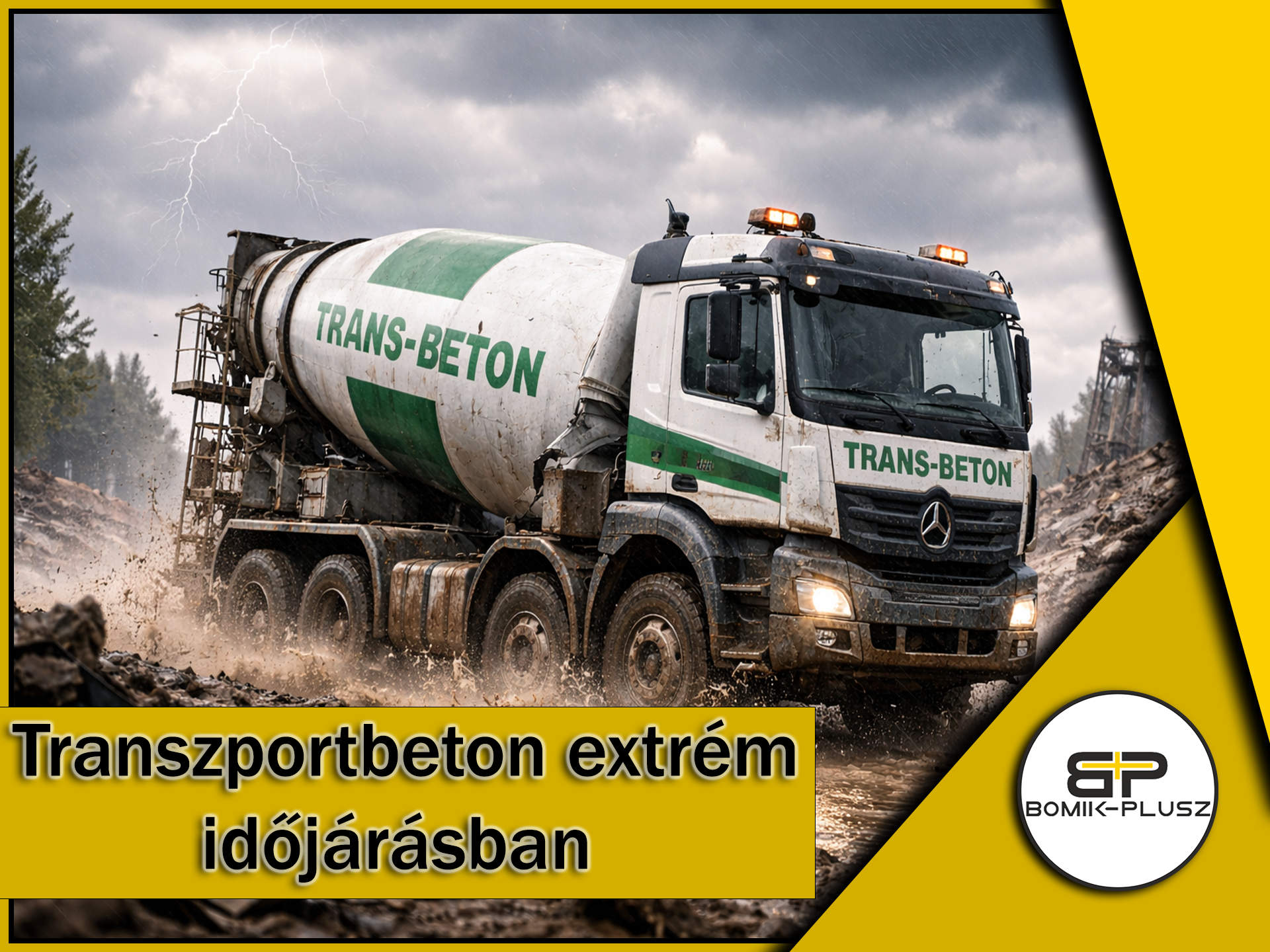 Transzportbeton szállítása extrém időjárási körülmények között – Bomik-Plusz Kft.