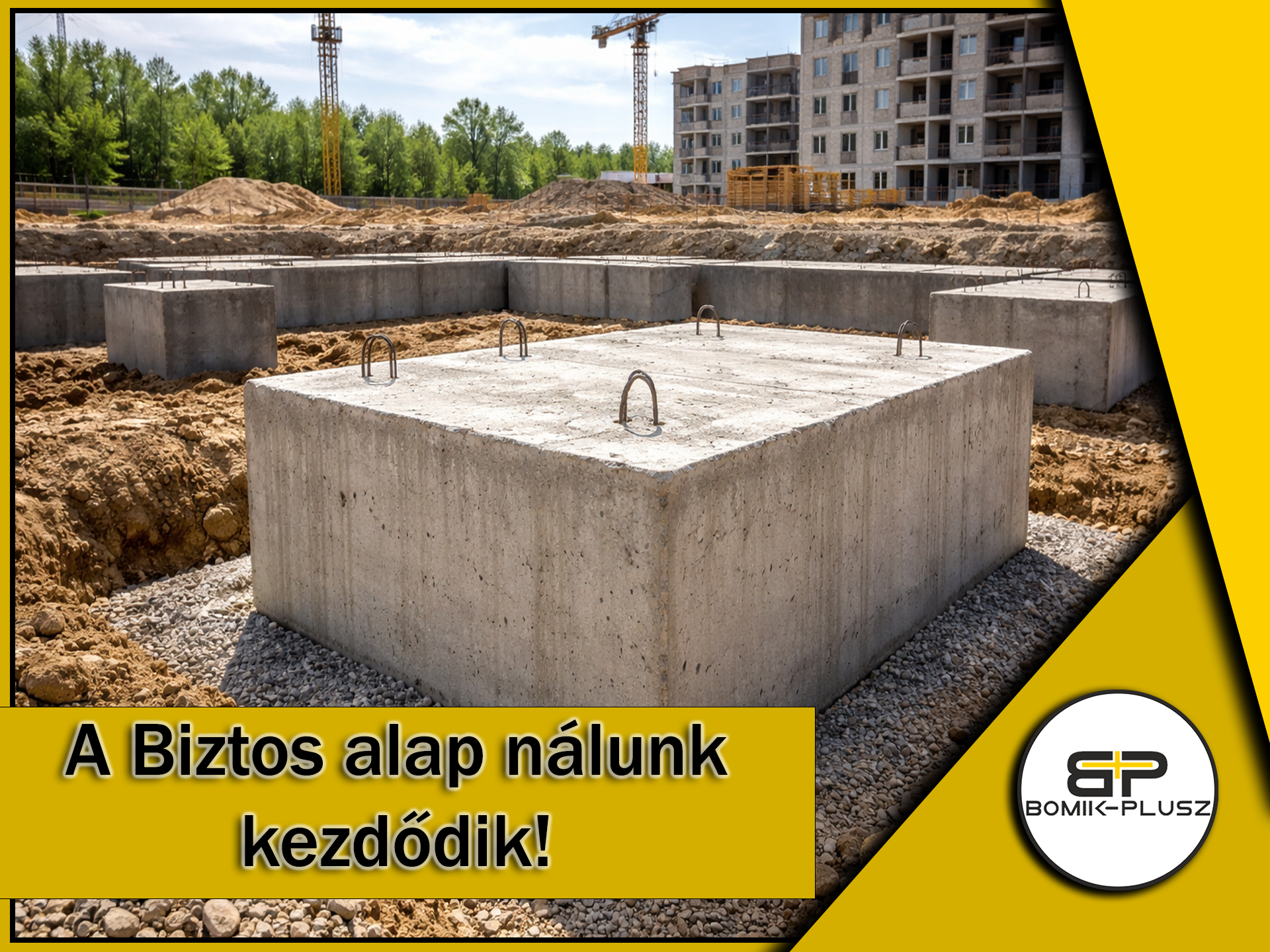Bomik-Plusz transzportbeton szállítás mixer autóval egy nagy ipari építkezésre. Bomik-Plusz transzportbeton szállítás mixer autóval egy nagy ipari építkezésre.