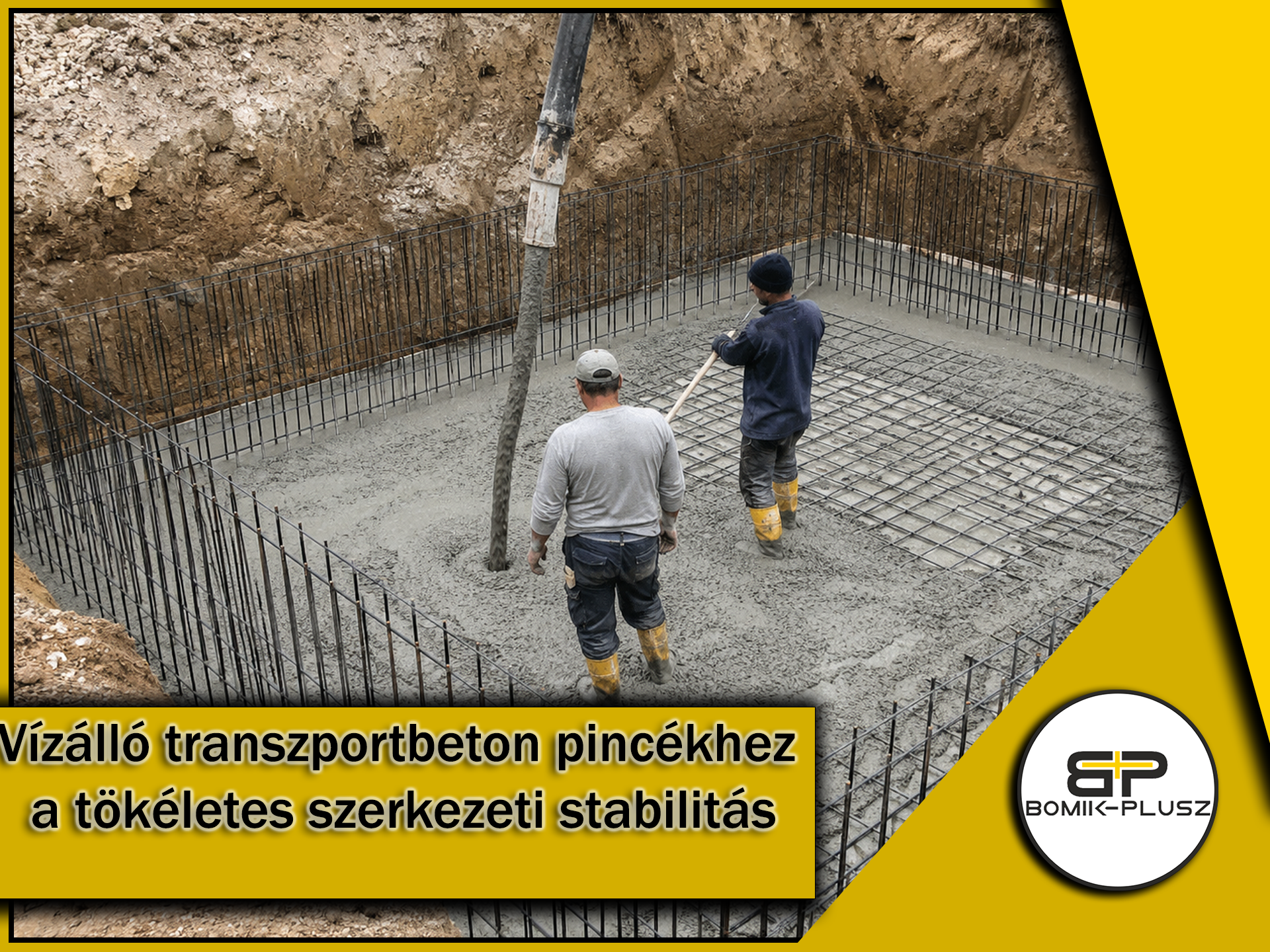 Családi ház száraz alagsora és pincéje kiváló minőségű betonból építve a Bomik-Plusz Kft. segítségével.