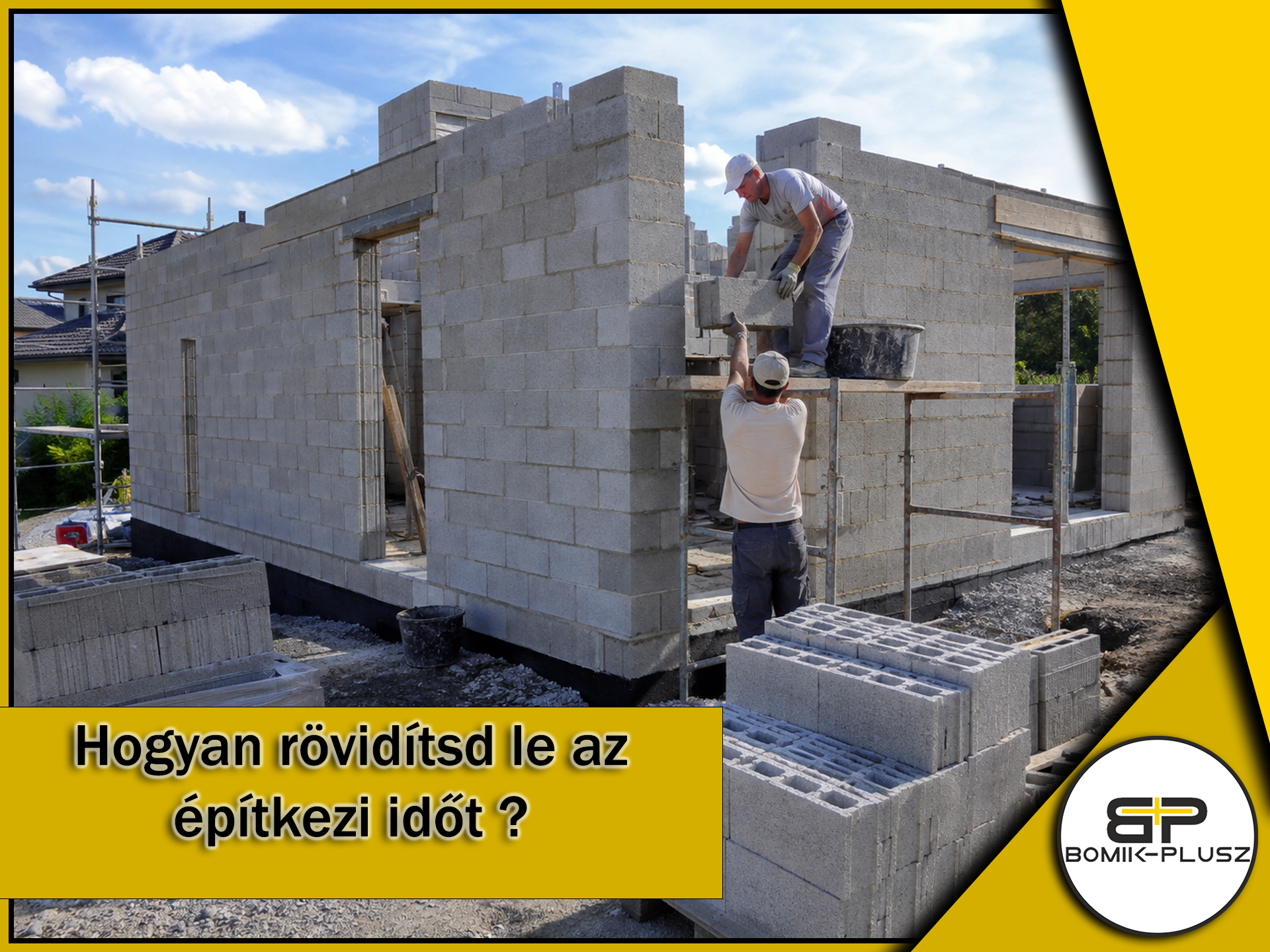 Gyors építés betonblokk technológiával ipari csarnok alapozásához