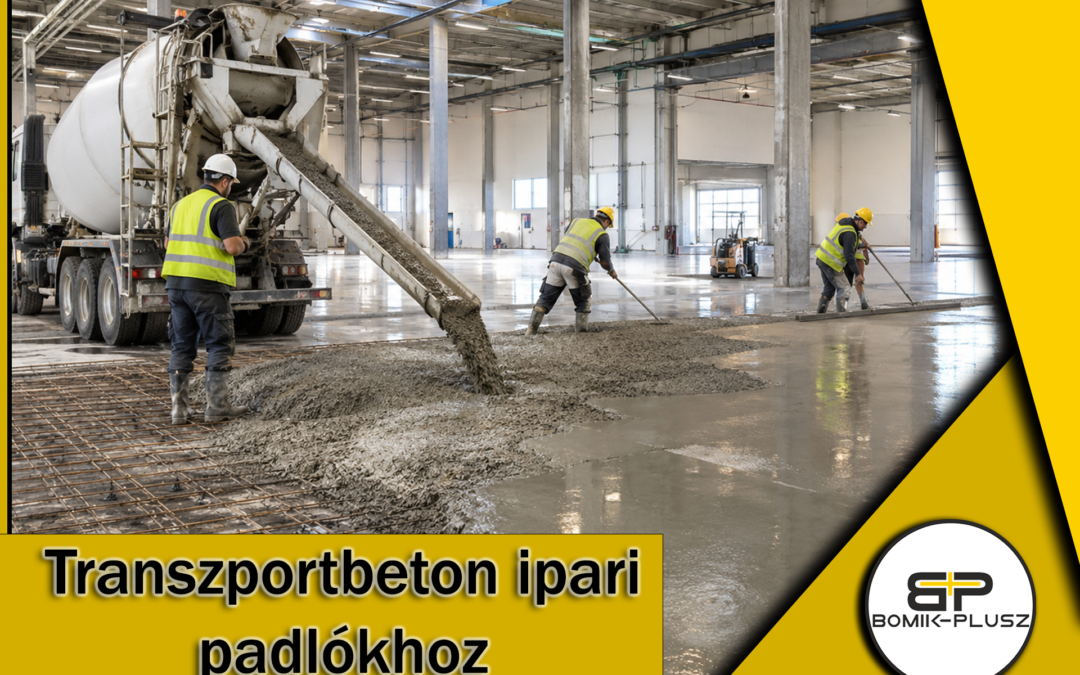Transzportbeton ipari padlókhoz: Stabilitás a Bomik-Plusztól