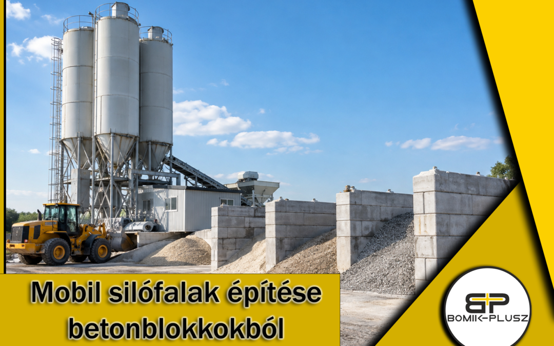Ömlesztett áru tároló betonblokk és silófalak a Bomik-Plusztól