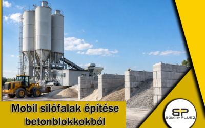 Ömlesztett áru tároló betonblokk és silófalak a Bomik-Plusztól