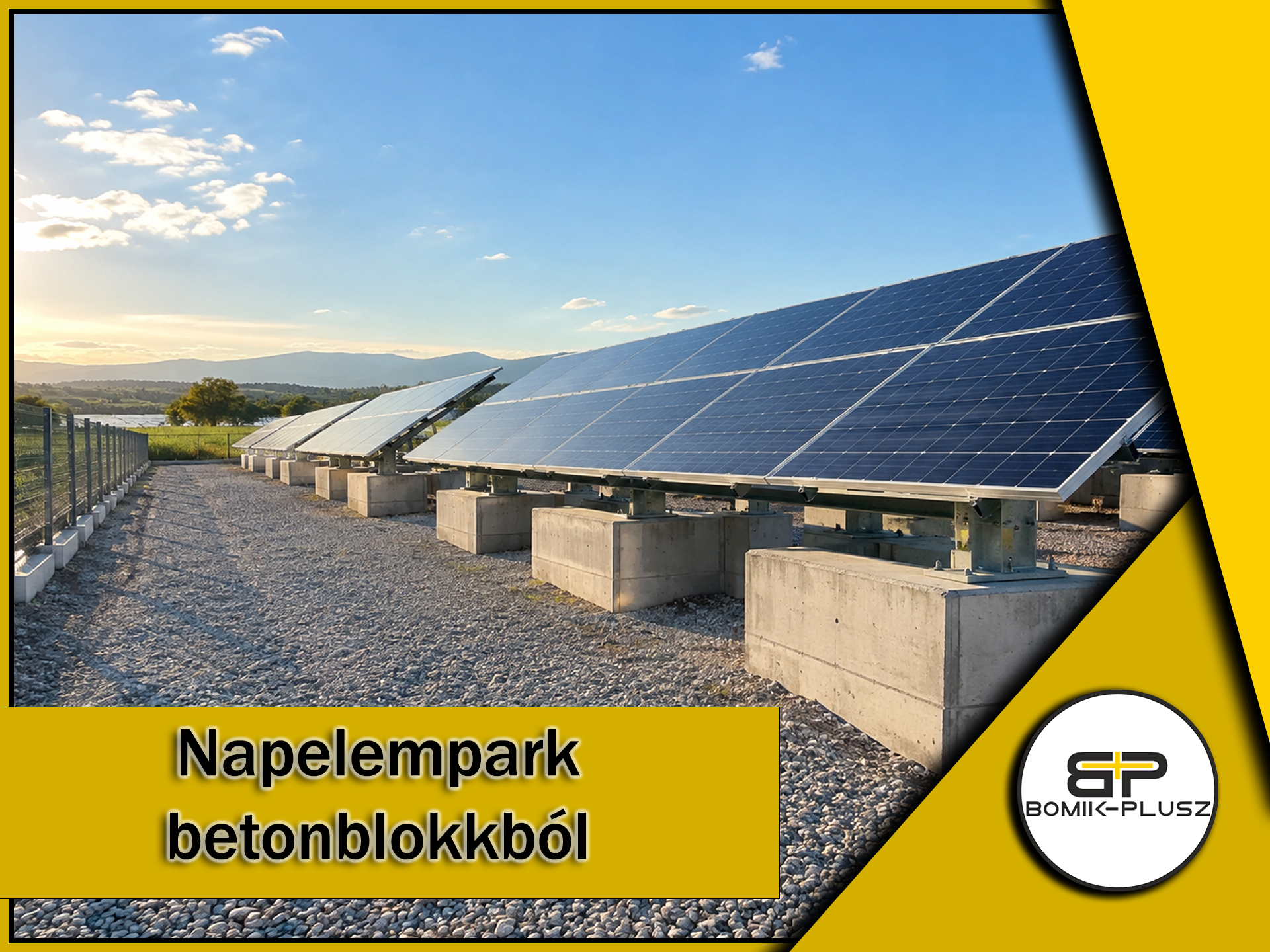 A megújuló energiaforrások, különösen a napsugárzás hasznosítása az utóbbi években rohamtempóban terjedt el Magyarországon. A nagyméretű, ipari léptékű napelemparkok létesítése során azonban a befektetők és kivitelezők számos olyan kihívással szembesülnek, amelyek a gyors, fenntartható és költséghatékony építkezést hivatottak szolgálni. Az egyik legfontosabb feladat a tartószerkezetek stabil rögzítése, amihez a legideálisabb megoldást a kiváló minőségű napelempark betonblokk alkalmazása jelenti. Miért kulcsfontosságú a napelempark betonblokk használata az alépítményeknél? A napelemparkok paneleit tartó fémállványoknak óriási szélterhelést és környezeti viszontagságokat kell elviselniük az év 365 napján. Egy-egy hevesebb nyári vihar vagy téli szélvihar jelentős oldalirányú és emelőerőt fejt ki a nagy felületű napelem-táblákra. Ha az alépítmény nem elég stabil, az a tartószerkezet elmozdulásához, a panelek sérüléséhez vagy akár az egész rendszer kidőléséhez vezethet, ami hatalmas anyagi kárt jelent. A hagyományos, cölöpözéses vagy mélyalapozásos eljárások sok esetben nem alkalmazhatók – például sziklás talajon, egykori ipari területeken (barna-mezős beruházások), védett környezeti zónákban, vagy ott, ahol a földhivatali és környezetvédelmi előírások tiltják a talaj mélyebb rétegeinek megbolygatását. Ilyen helyzetekben a nehéz, leterhelő napelempark betonblokk jelenti az egyetlen szakszerű és hosszú távon is biztonságos alternatívát. A mobil napelempark betonblokk előnyei a kivitelezés során A Bomik-Plusz Kft. által gyártott elemek kiválóan alkalmazkodnak a zöldenergia-szektor szigorú elvárásaihoz. Lássuk, miért ez a leghatékonyabb válasz a napelemparkok alépítményi igényeire: Földmunkamentes és talajkímélő telepítés: A blokkok közvetlenül a megfelelően előkészített, szintezett talajfelszínre vagy zúzottkő ágyazatra helyezhetők. Nincs szükség mély ásásra, fúrásra vagy alapozási gödrök kiemelésére, így a terület eredeti természetes állapota maximálisan megőrizhető. Rendkívüli stabilitás és leterhelő erő: A blokkok saját tömegüknél fogva (különböző méretű és súlyú kivitelben érhetők el) ellensúlyozzák a szél emelőhatását. A tartószerkezetek közvetlenül a blokkokhoz rögzíthetők, garantálva az elmozdulásmentes tartást. Gyorsaság és egyszerű logisztika: A blokkok előre legyártott elemekként érkeznek a helyszínre, ahol darus autóval vagy rakodógéppel azonnal a végleges helyükre emelhetők. Ez drasztikusan lecsökkenti a helyszíni munkavégzés idejét, és kiküszöböli a betonkötési idő miatti várakozást. Rugalmasság és újrahasznosíthatóság: Amennyiben a napelempark bérleti ideje lejár, vagy a technológia korszerűsítése miatt át kell rendezni a rendszert, a napelempark betonblokk elemek könnyedén áthelyezhetők vagy más projektekben újra felhasználhatók. Ez a tulajdonság tökéletesen illeszkedik a körforgásos gazdaság és a fenntarthatóság elveihez. Tartósság és biztonság: mit nyújt a napelempark betonblokk az időjárás ellen? Egy napelemparkot minimum 20–25 éves működési élettartamra terveznek. Ennek megfelelően az alépítményhez felhasznált anyagoknak is ki kell bírniuk az évtizedekig tartó fagyási-olvadási ciklusokat, az UV-sugárzást és a csapadékot. A Bomik-Plusz termékei nagy szilárdságú, fagyálló betonból készülnek, amelyek nem porladnak el, nem repedeznek meg, és semmilyen káros anyagot nem bocsátanak ki a környezetbe. A precíz gyártástechnológiának köszönhetően a napelempark betonblokk felülete egyenletes, ami megkönnyíti a rögzítőelemek és kötőelemek precíz elhelyezését a tartószerkezetek szerelésekor. Építsen stabil alapokra a Bomik-Plusz Kft.-vel! Akár kisebb céges napelemrendszerről, akár több megawattos ipari napelemparkról van szó, a megfelelő alépítmény kiválasztása a projekt sikerének záloga. A Bomik-Plusz Kft. nemcsak kiváló minőségű betontermékeket kínál, hanem segít a legmegfelelőbb elemek kiválasztásában is, hogy beruházása évtizedeken át biztonságosan és megbízhatóan termelje a zöldenergiát.